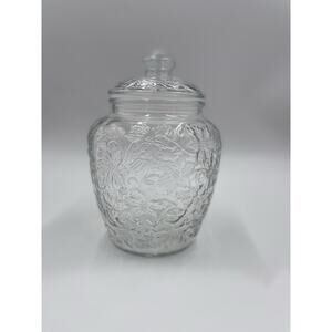 Princess House Fantasia Crystal 40 Oz 7” Canister and Lid #5212 EUC! Made in USA